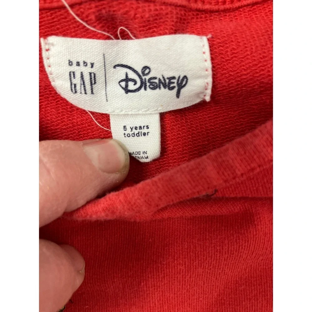 Gap Kids Disney Mickey Mouse Red Long‎ Sleeve Dress Toddler 5 Years